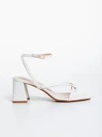 Sandale dama albe din piele ecologica Lorissa