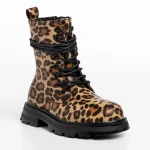Ghete copii leopard din piele ecologica Irlene