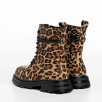 Ghete copii leopard din piele ecologica Irlene