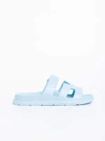 Papuci dama albastri din material sintetic Mika