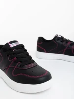 Pantofi sport dama negri din piele ecologica Amelda