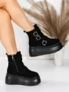 Ghete Dama cu Platforma 56WL13 BLACK | MEI