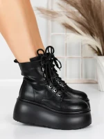 Ghete Dama cu Platforma 56WL16 BLACK | MEI