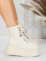Ghete Dama cu Platforma 56WL16 BEIGE | MEI