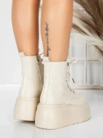 Ghete Dama cu Platforma 56WL16 BEIGE | MEI