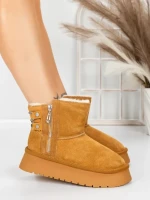 Ghete Dama din piele naturala 5WL105 YELLOW | PANTOFUL