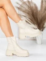 Ghete Dama cu Platforma 5W82 BEIGE | MEI