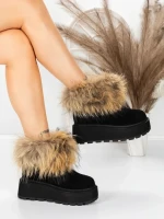 Ghete Dama din piele naturala 3ASJN73 BLACK | PANTOFUL