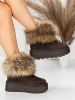 Ghete Dama din piele naturala 3ASJN73 BROWN | PANTOFUL