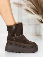 Ghete Dama din piele naturala 3ASJN75 BROWN | PANTOFUL
