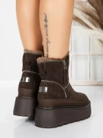 Ghete Dama din piele naturala 3ASJN75 BROWN | PANTOFUL