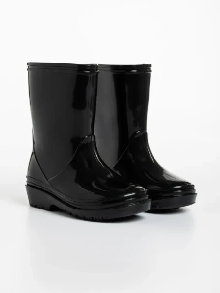 Cizme copii negre din cauciuc Siani