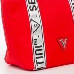 Geanta dama rosie din material textil Armandine