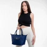 Geanta dama albastru din material textil Bernadette