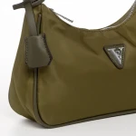 Geanta dama verde din material textil Elfreda