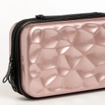 Geanta cosmetice dama roz din acril Carlota