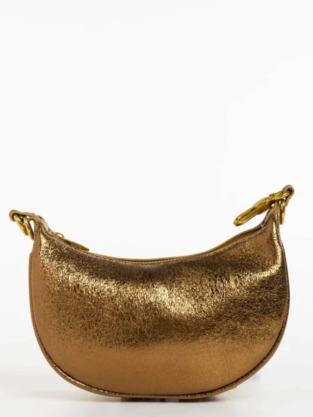 Geanta dama bronz din piele ecologica Aine