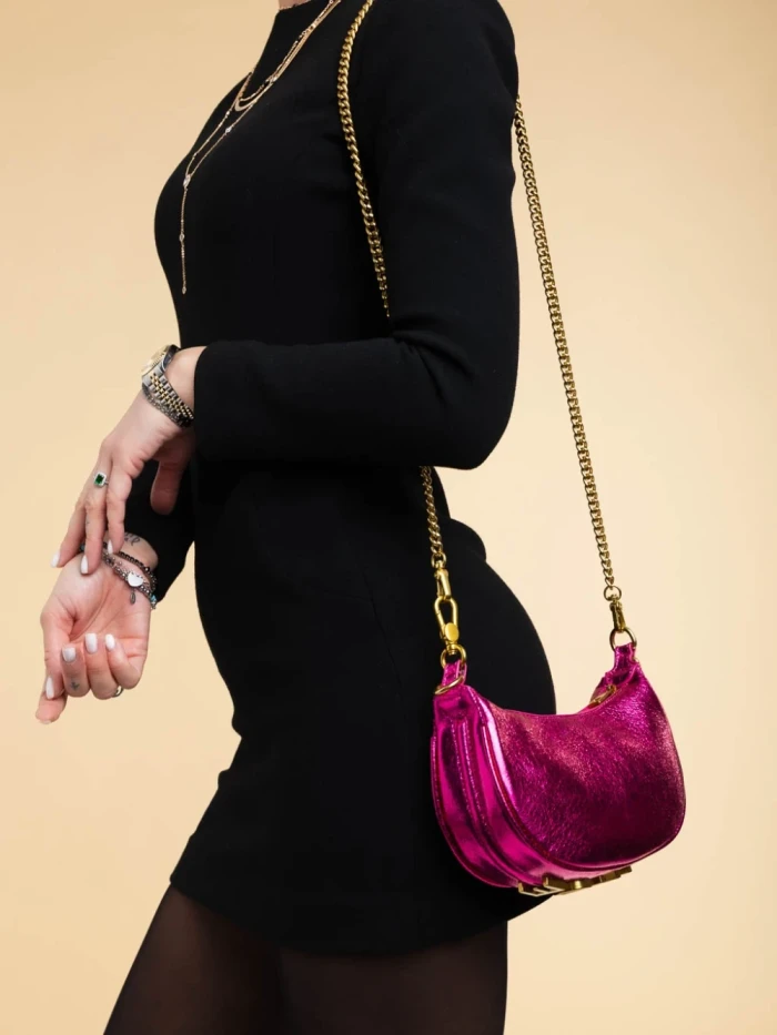 Geanta dama fucsia din piele ecologica Aine