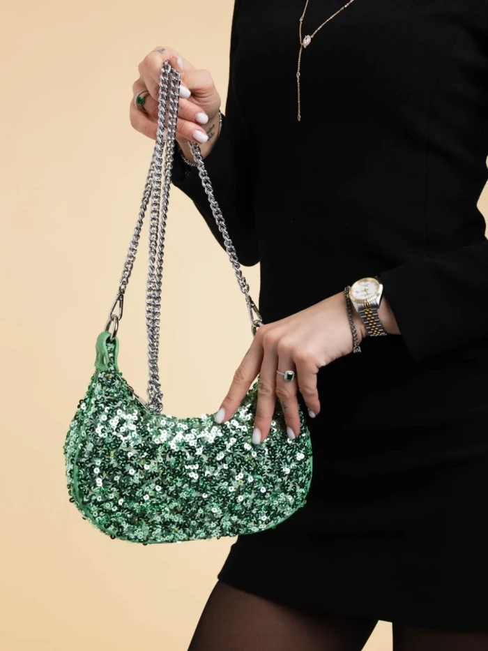 Geanta dama verde din material textil Ayah
