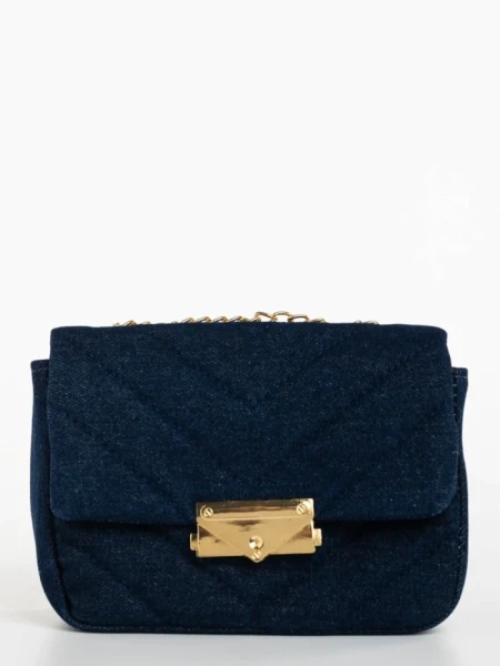 Geanta dama navy din material textil Bansari