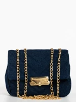 Geanta dama navy din material textil Bansari