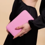 Portofel dama fucsia din piele ecologica Olaya