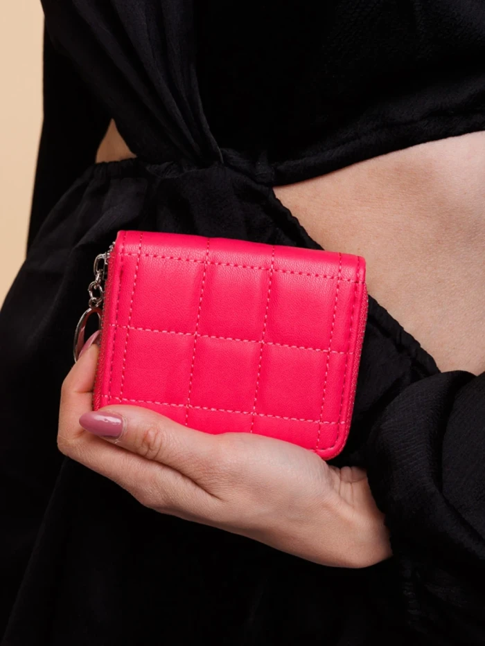Portofel dama fucsia din piele ecologica Tomasa