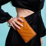 Portofel dama camel din piele ecologica Zaray