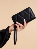 Portofel dama negru din piele ecologica Chita