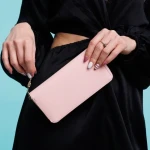 Portofel dama roz din material textil Rayen