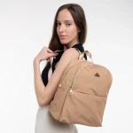Rucsac dama bej din material textil Maya
