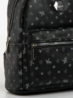 Rucsac dama David Jones negru din piele ecologica Simisola