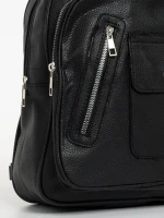 Rucsac dama negru din piele ecologica Cleva