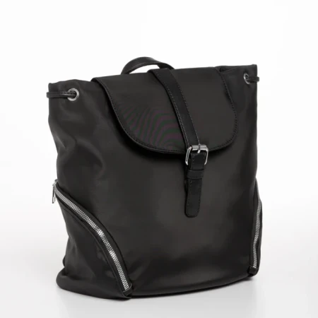 Rucsac dama negru din material textil Clotilde