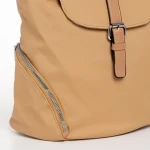 Rucsac dama bej din material textil Clotilde