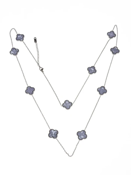 Colier YP-37 ARGINTIU-ALB | MEI