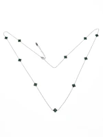 Colier de Dama YP-39 Argintiu-Verde | Mei » MeiShop.Ro