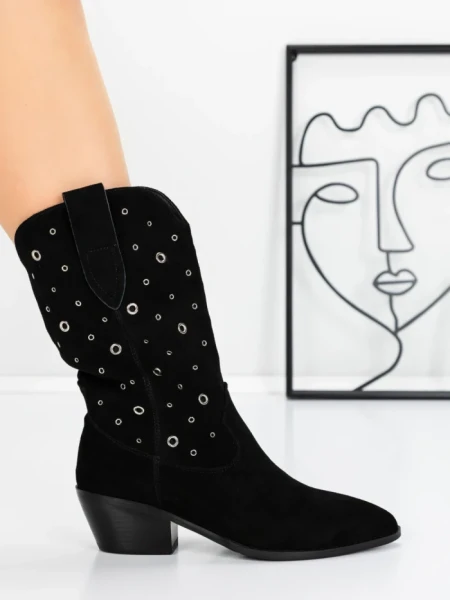 Ciocate Dama din piele naturala 52AD9 BLACK | PANTOFUL