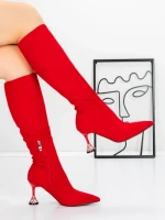Cizme Dama cu Toc 5XKK66 RED | MEI