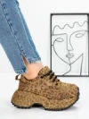 Pantofi Sport Dama cu Platforma 5WL93 LEOPARD PRINT | MEI