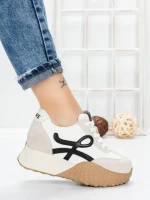 Pantofi Sport Dama cu Platforma 3A1 WHITE | MEI