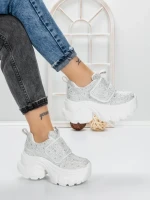 Pantofi Sport Dama cu Platforma 1A05 WHITE | MEI