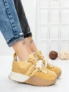 Pantofi Sport Dama cu Platforma 3A1-1 YELLOW | MEI