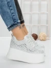 Pantofi Sport Dama cu Platforma 3592-1 WHITE | MEI
