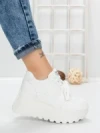 Pantofi Sport Dama cu Platforma 3570 WHITE | MEI