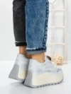 Pantofi Sport Dama cu Platforma 3570 SILVER | MEI