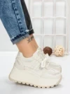 Pantofi Sport Dama cu Platforma 3570 BEIGE | MEI