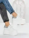 Pantofi Sport Dama cu Platforma 3592-7 WHITE-GREY | MEI