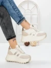 Pantofi Sport Dama cu Platforma 3596 BEIGE | MEI