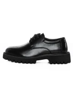 Pantofi Casual Barbati din piele naturala 5NXE68 BLACK | PANTOFUL